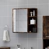 vidaXL Bathroom Mirror Cabinet Smoked Oak 62.5x20.5x64cm Engineered Wood