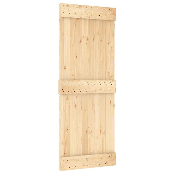 vidaXL Sliding Door with Hardware Set 80x210 cm Solid Wood Pine