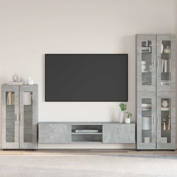 vidaXL Sideboard Concrete Grey 55.5 x 29 x 103 cm Engineered Wood