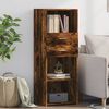 vidaXL Highboard Smoked Oak 45x42.5x124 cm Engineered Wood