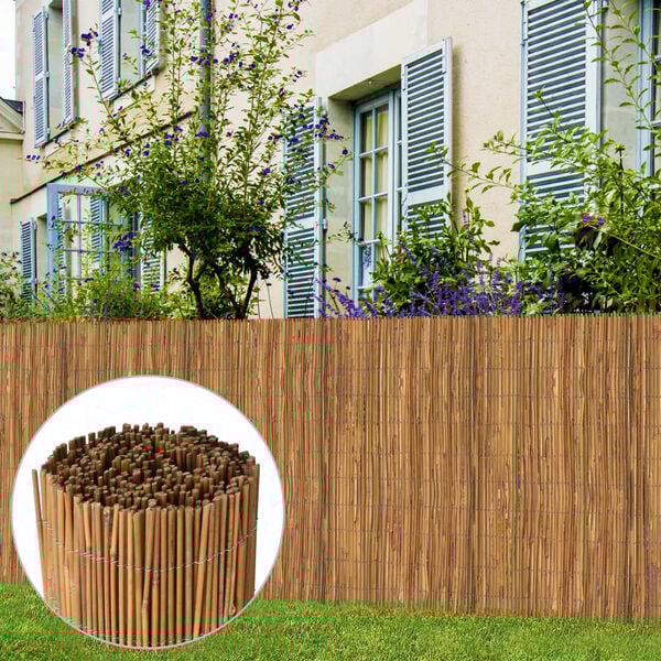 vidaXL Bamboo Fence 500x100 cm