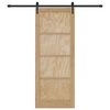 vidaXL Sliding Door ORKDAL Natural and Black 83 x 211 cm