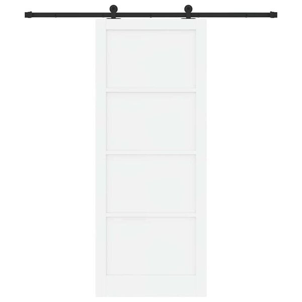 vidaXL Sliding Door ORKDAL White 93 x 232 cm Solid Pine Wood