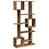 vidaXL Book Cabinet Smoked Oak 92x29x188 cm Engineered Wood