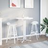 vidaXL Bar Table White &Oslash;80x110 cm Engineered Wood and Steel