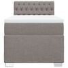 vidaXL Box Spring Bed with Mattress Taupe 90x200 cm Fabric
