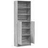 vidaXL Highboard with LED Grey Sonoma 69x32.5x200 cm Engineered Wood