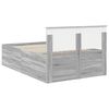 vidaXL Bed Frame Grey Sonoma 120 x 200 cm Engineered Wood