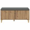 vidaXL Hall Bench with Cushion with Door Artisan Oak 100 x 38 x 46 cm