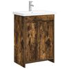 vidaXL Bathroom Furniture Set Smoked Oak 81 x 40 x 84.5 cm