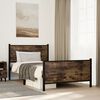 vidaXL Metal Bed Frame without Mattress Smoked Oak 100x190 cm