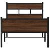 vidaXL Bed Frame without Mattress Brown Oak 100x190 cm Engineered Wood
