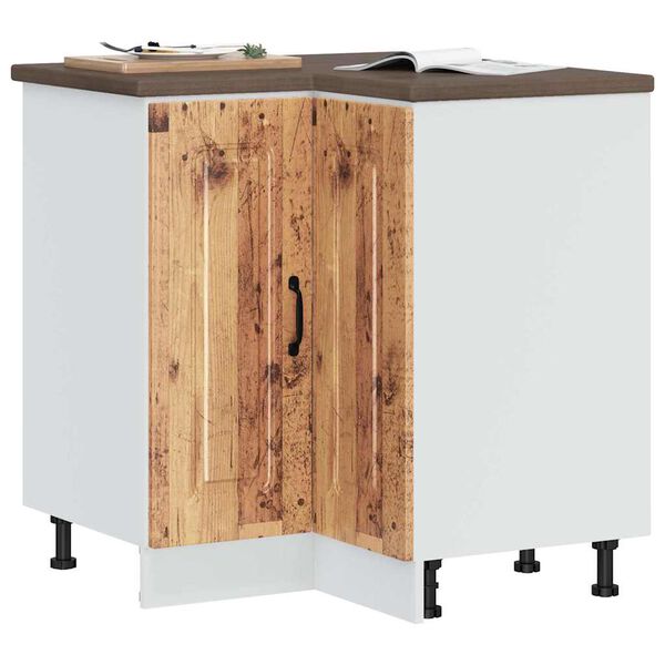vidaXL Kitchen Corner Base Cabinet Kalmar Old Wood Engineered Wood