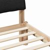 vidaXL Bed frame Brown and black 120 x 190 cm Solid pine wood