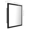 vidaXL LED Bathroom Mirror High Gloss Black 40x8.5x37 cm Acrylic
