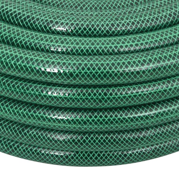 vidaXL Garden Hose with Fitting Set Green 0.75" 50 m PVC