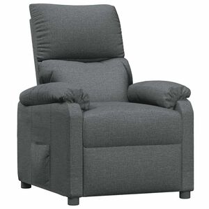 vidaXL Recliner Chair Dark Grey Fabric