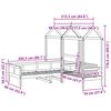 vidaXL Day Bed and Bench Set with Roof without Mattress 80x200 cm