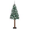 vidaXL Slim Christmas Tree Green 210 cm PVC and Solid Pine wood