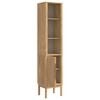 vidaXL Bathroom Tall Cabinet with Shelf Wax Brown 35 x 30 x 160 cm