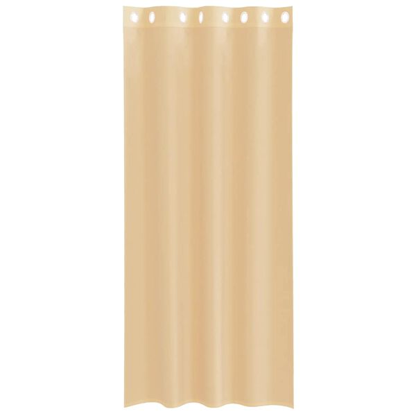 vidaXL Voile Curtains with Grommets 2 pcs Sand