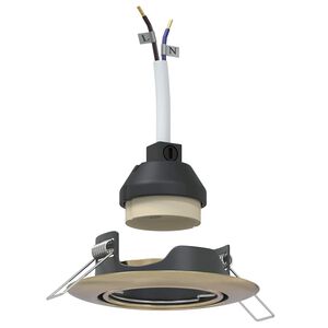 vidaXL Spotlight 6 pcs Brass 9 x 9 x 2.5 cm Metal