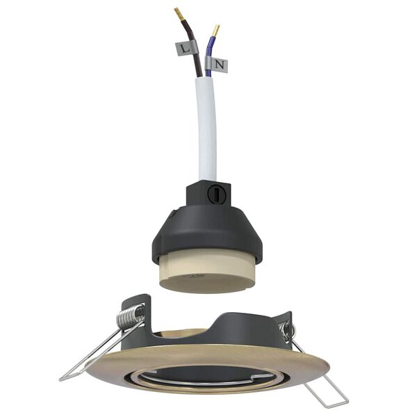 vidaXL Spotlight 6 pcs Brass 9 x 9 x 2.5 cm Metal