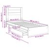 vidaXL Storage Bed with Headboard White 90 x 200 cm Engineered Wood