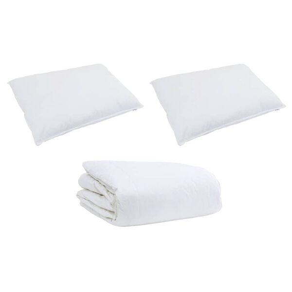 vidaXL Duvet Set with Pillow 3 pcs White Down Feather