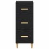vidaXL Sideboard Black oak 34.5 x 34 x 90 cm Engineered wood