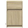 vidaXL Bedside Cabinet with LED Lights Sonoma Oak Engineered Wood