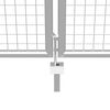vidaXL Garden Gate Galvanised Steel 400x175 cm Silver