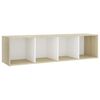 vidaXL TV Cabinets 2pcs White & Sonoma Oak 142.5x35x36.5cm Engineered Wood