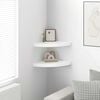 vidaXL Floating Corner Shelves 2 pcs High Gloss White 35x35x3.8 cm MDF