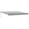 vidaXL Manual Retractable Awning Anthracite and White 400x300 cm