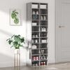 vidaXL Shoe Cabinet Grey Sonoma 54x34x183 cm Engineered Wood