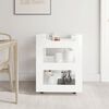 vidaXL Kitchen Trolley High Gloss White 60x45x80 cm Engineered Wood