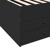 vidaXL Daybed with Drawers without Mattress Black 90x200 cm