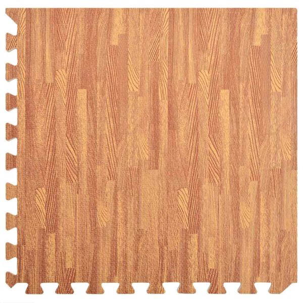vidaXL Puzzle Exercise Mats 24 pcs Brown 8.64 ㎡ EVA Foam