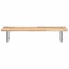 vidaXL Basin Shelf Wall Mounted Steel and Solid Wood Acacia