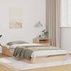 vidaXL Floor Bed Frame Brown 90 x 200 cm Solid pine wood
