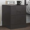 vidaXL Bedside Cabinet Black 34.5x39x44 cm Steel