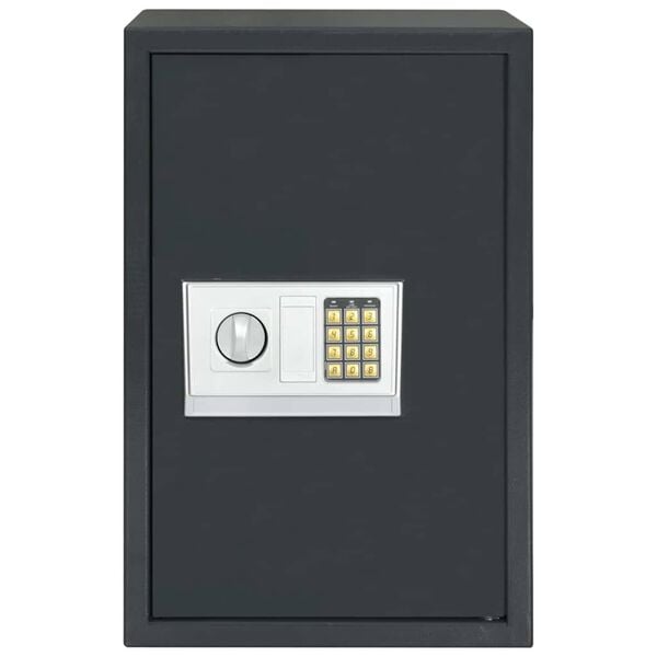 vidaXL Digital Safe with Lock Dark grey 40 x 35 x 60 cm Steel