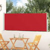 vidaXL Patio Retractable Side Awning 100x300 cm Red