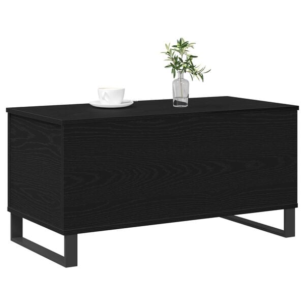 vidaXL Coffee Table Black Oak 90 x 44.5 x 45 cm Engineered Wood