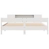 vidaXL Bookcase Bed without Mattress White 200x200cm Solid Wood Pine