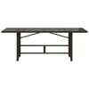 vidaXL Garden Table with Glass Top Brown 190x80x74 cm Poly Rattan