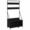 vidaXL Clothes Rack Black Oak 100 x 41 x 184 cm Engineered Wood