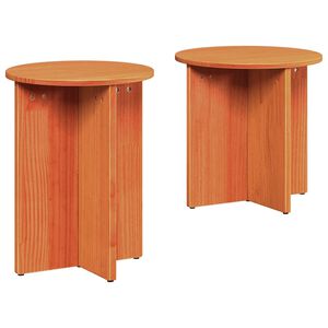 vidaXL Coffee Table 2 pcs Wax Brown 41.5 x 41.5 x 46 cm