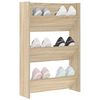 vidaXL Wall Shoe Cabinet Sonoma Oak 60x18x90 cm Engineered Wood